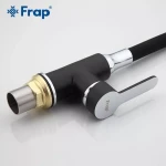 Смеситель для кухни FRAP F4042 черный/хром с гибким изливом