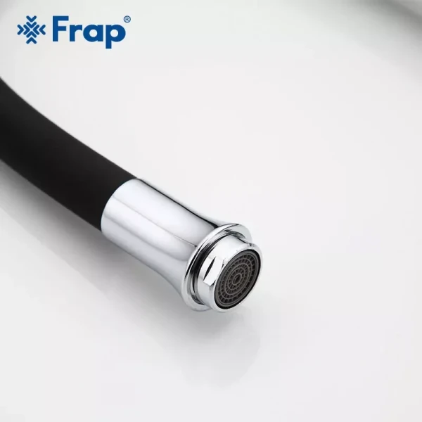 Смеситель для кухни FRAP F4042 черный/хром с гибким изливом