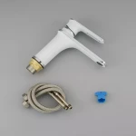 Смеситель для умывальника FRAP F1049 белый/хром