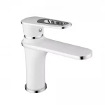 Смеситель для умывальника FRAP F1049 белый/хром