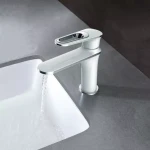 Смеситель для умывальника FRAP F1049 белый/хром