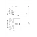 Смеситель для ванны FRAP F2249 белый/хром