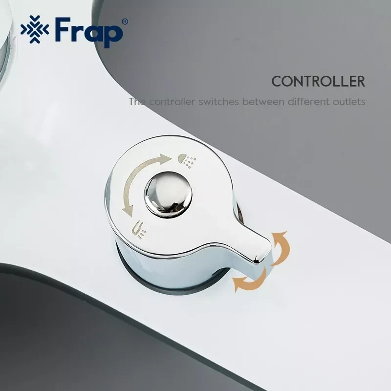 Смеситель для ванны FRAP F3249 белый/хром