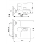 Смеситель для ванны FRAP F3249 белый/хром