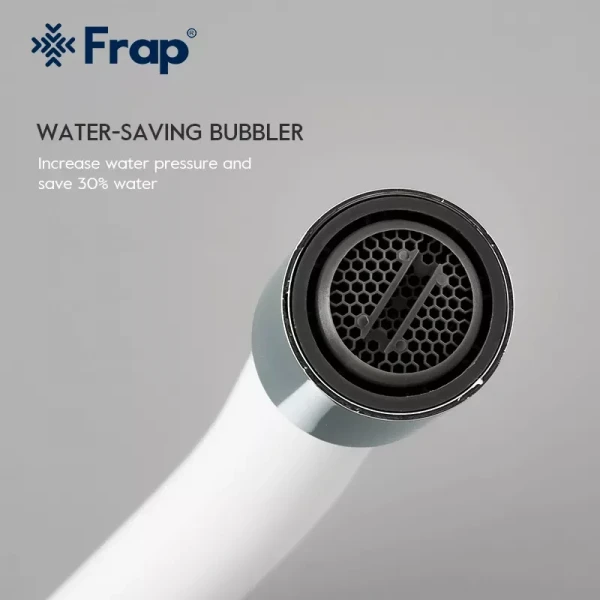 Смеситель для кухни FRAP F4049 с гибким изливом белый/хром