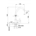 Монокран для кухни FRAP F4108 хромированный