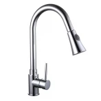 Смеситель для кухни FRAP F6052 с выдвижным изливом, 2 режима хром