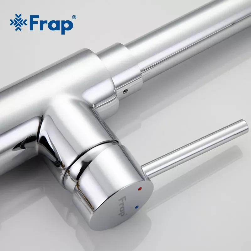 Смеситель для кухни FRAP F6052 с выдвижным изливом, 2 режима хром