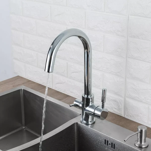 Смеситель для кухни FRAP F4352 хромированный для двух видов воды