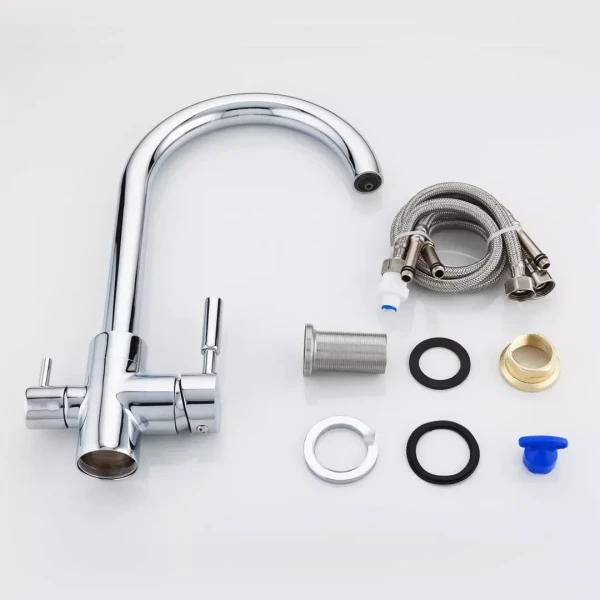 Смеситель для кухни FRAP F4352 хромированный для двух видов воды