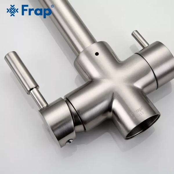 Смеситель для кухни FRAP F4352-5 на две воды сатин