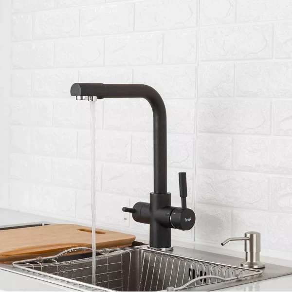 Смеситель для кухни FRAP F4352-7 для двух вод черный