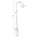Душевая система FRAP F2418 с верхним душем, изливом и воронкой 4 режима хром