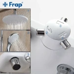 Душевая система FRAP F2431 с поворотным изливом, воронкой белая/хром
