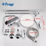 Душевая система FRAP F2431 с поворотным изливом, воронкой белая/хром