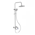 Душевая система FRAP F2434 с поворотным изливом белая/хром, переключатель на лейку