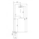 Душевая система FRAP F2434 с поворотным изливом белая/хром, переключатель на лейку
