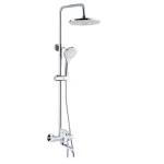 Душевая система FRAP F2441 с поворотным изливом белая/хром