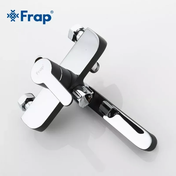 Душевая система FRAP F2442 с поворотным изливом, переключателем на лейку, 3 режима, черный/хром