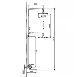 Душевая система FRAP F2442 с поворотным изливом, переключателем на лейку, 3 режима, черный/хром
