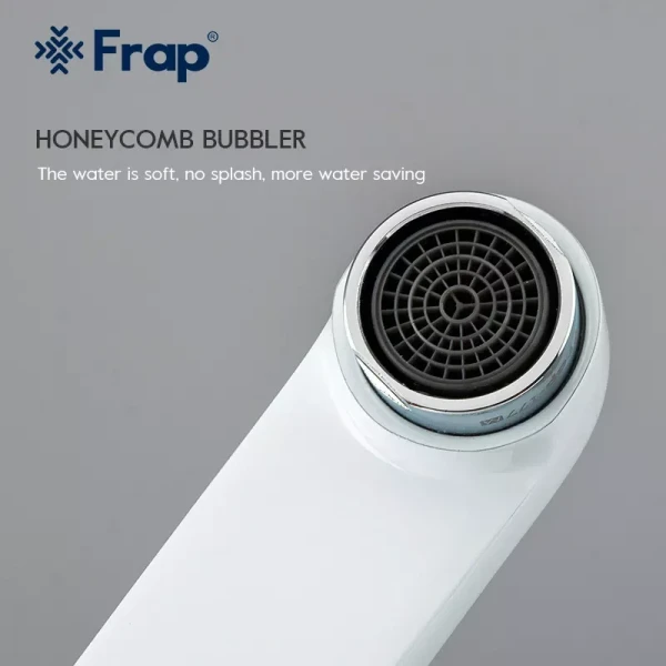 Душевая система FRAP F2449 с поворотным изливом, переключателем на лейку, 3 режима, белая/хром