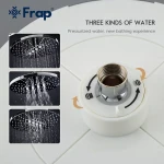Душевая система FRAP F2449 с поворотным изливом, переключателем на лейку, 3 режима, белая/хром