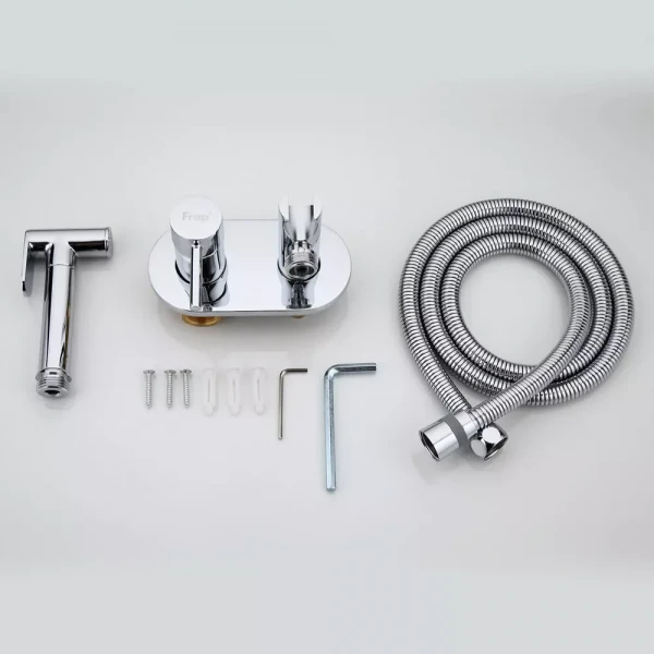 Гигиенический душ со смесителем FRAP F7505 хромированный