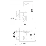 Гигиенический душ со смесителем FRAP F7505 хромированный