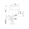 Смеситель для умывальника FRAP F10703-B хромированный