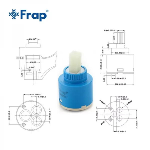Картридж Frap F51-3 пластиковий шток, 35 мм