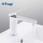 Смеситель для умывальника FRAP F1045 белый/хром