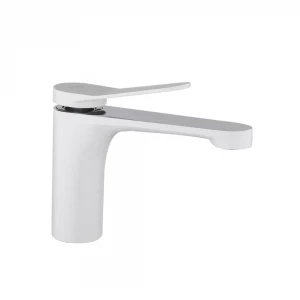 Змішувач для умивальника Frap F1045, білий/хром