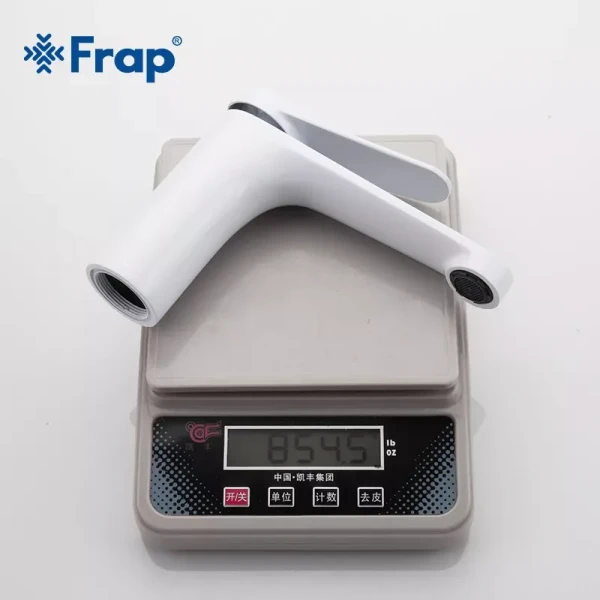 Смеситель для умывальника FRAP F1045 белый/хром