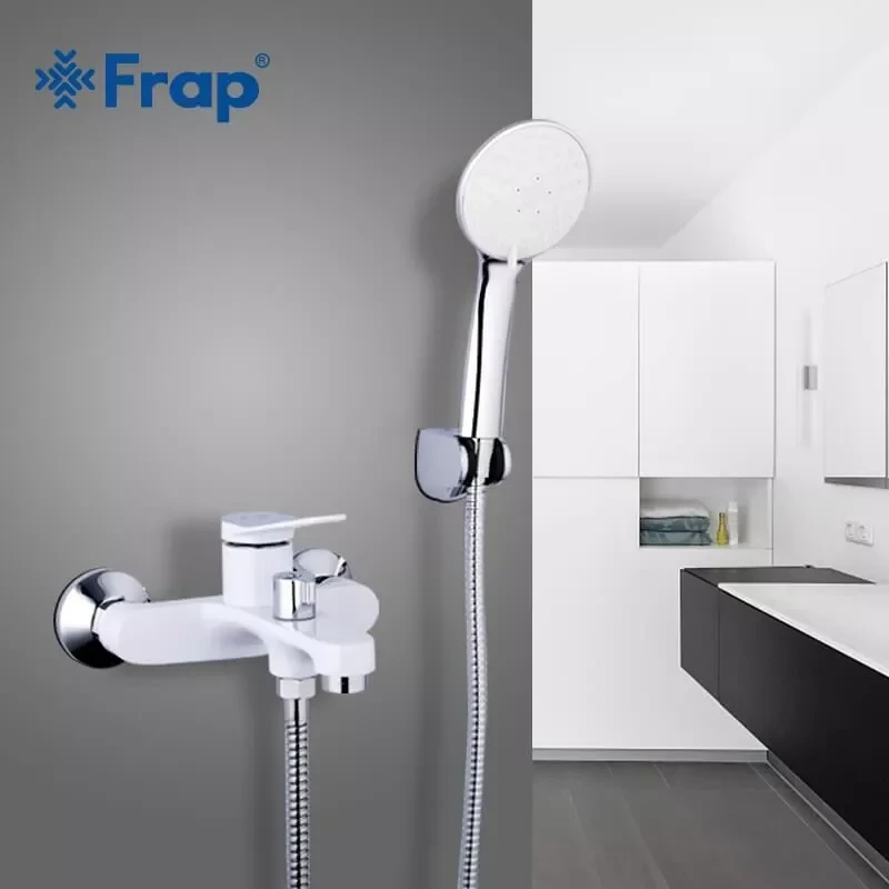 Смеситель для ванны FRAP F3245 белый/хром