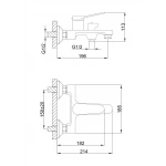 Смеситель для ванны FRAP F3245 белый/хром