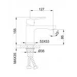 Смеситель для умывальника FRAP F1046 хромированный