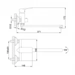 Смеситель для ванны FRAP F2246 хромированный