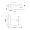 Смеситель для ванны FRAP F3246 хромированный