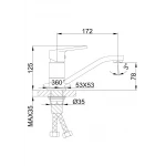 Смеситель для кухни FRAP F4546 хромированный