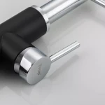 Смеситель для кухни FRAP F4452-7 черно-белый с гибким изливом, 2 режима