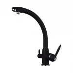 Смеситель для кухни FRAP F4399-7 черный для двух вод