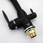 Смеситель для кухни FRAP F4399-7 черный для двух вод