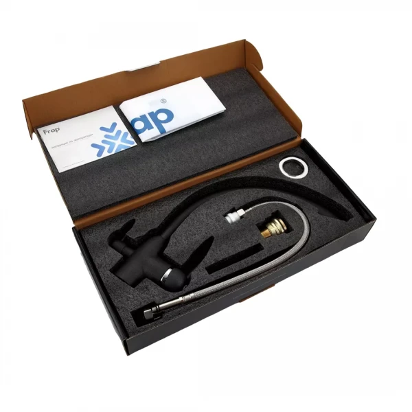 Смеситель для кухни FRAP F4399-7 черный для двух вод