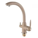 F4399-20 кухня одноваж. під фільтр вис.гусак лат.корп. гайка Ø35 (бежевий) {10}