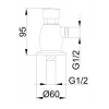 Кран нажимной для писсуара FRAP F7201 хромированный механический