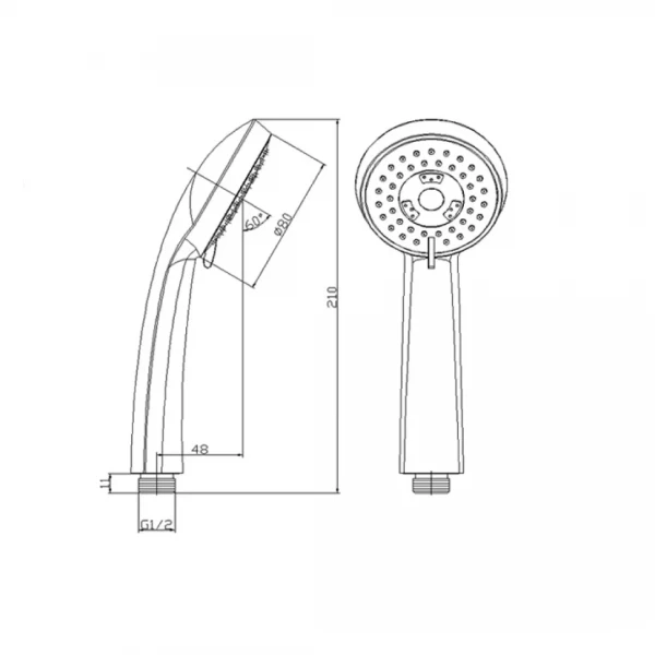 Ручний душ Frap F01, 3-режим, хром