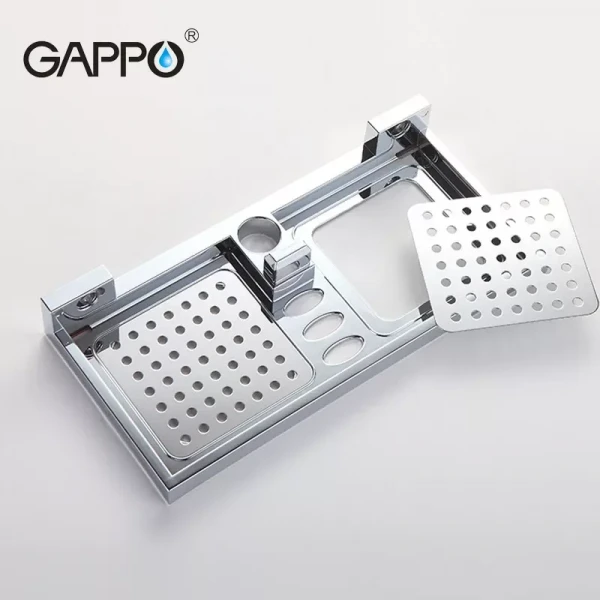 Душовий гарнітур з полицею GAPPO G8010, хром