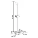 Душовий гарнітур з полицею GAPPO G8010, хром