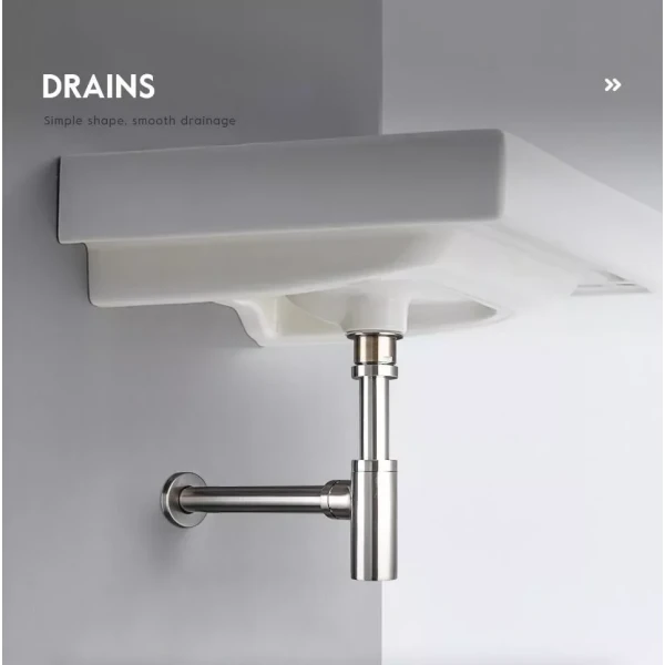 Сифон для раковини Frap F82 під донний клапан, латунь, хром