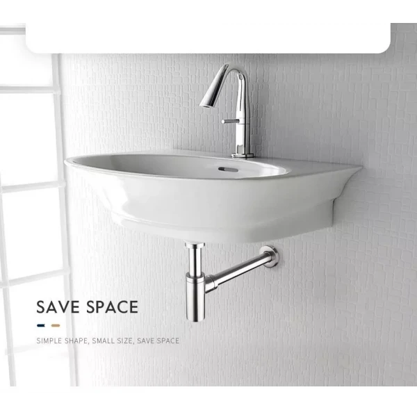 Сифон для раковини Frap F82 під донний клапан, латунь, хром